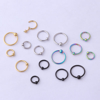 2mm Coil Fashion Stainless Steel Seamless Nose and Ear Ring Piercing Jewelry