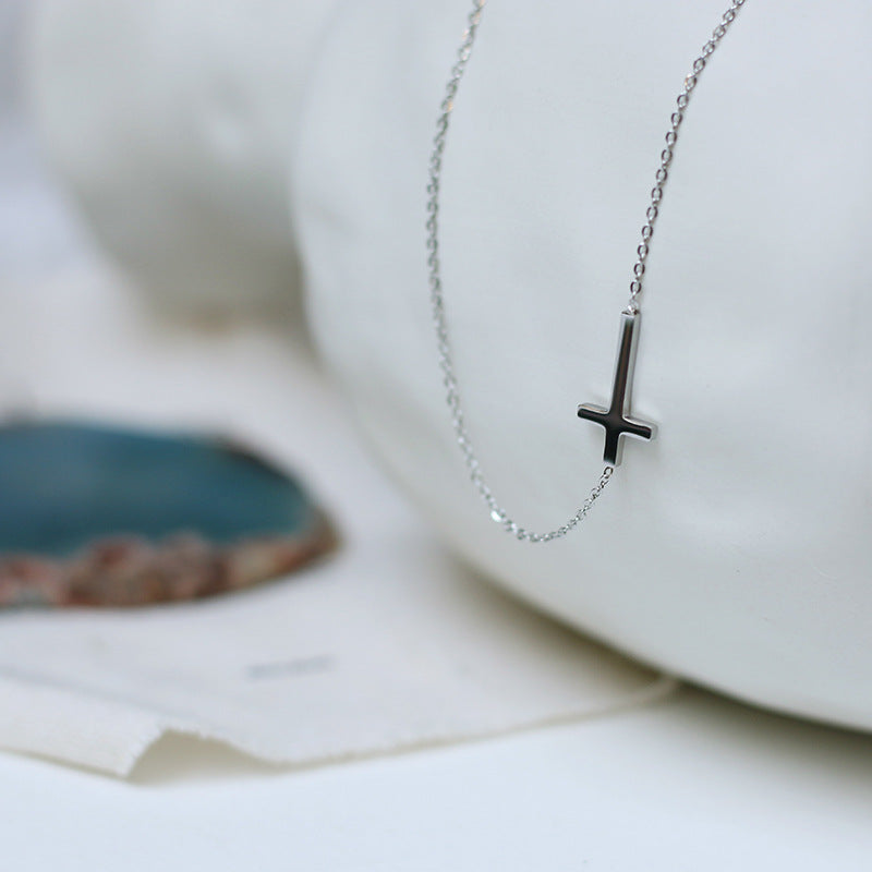 18K Gold Plated Titanium Steel Cross Layered Necklace