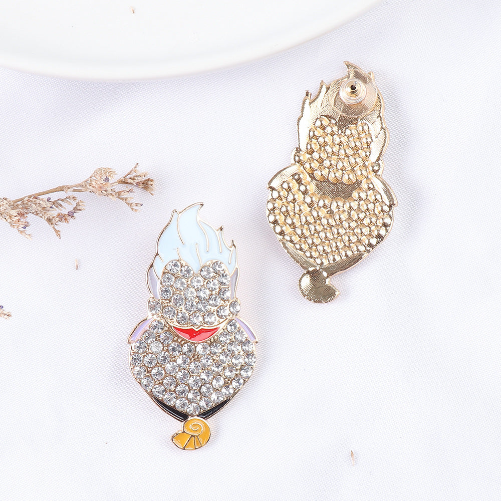 Creative Cartoon Halloween Ghost Earrings - Personalized Funny Design