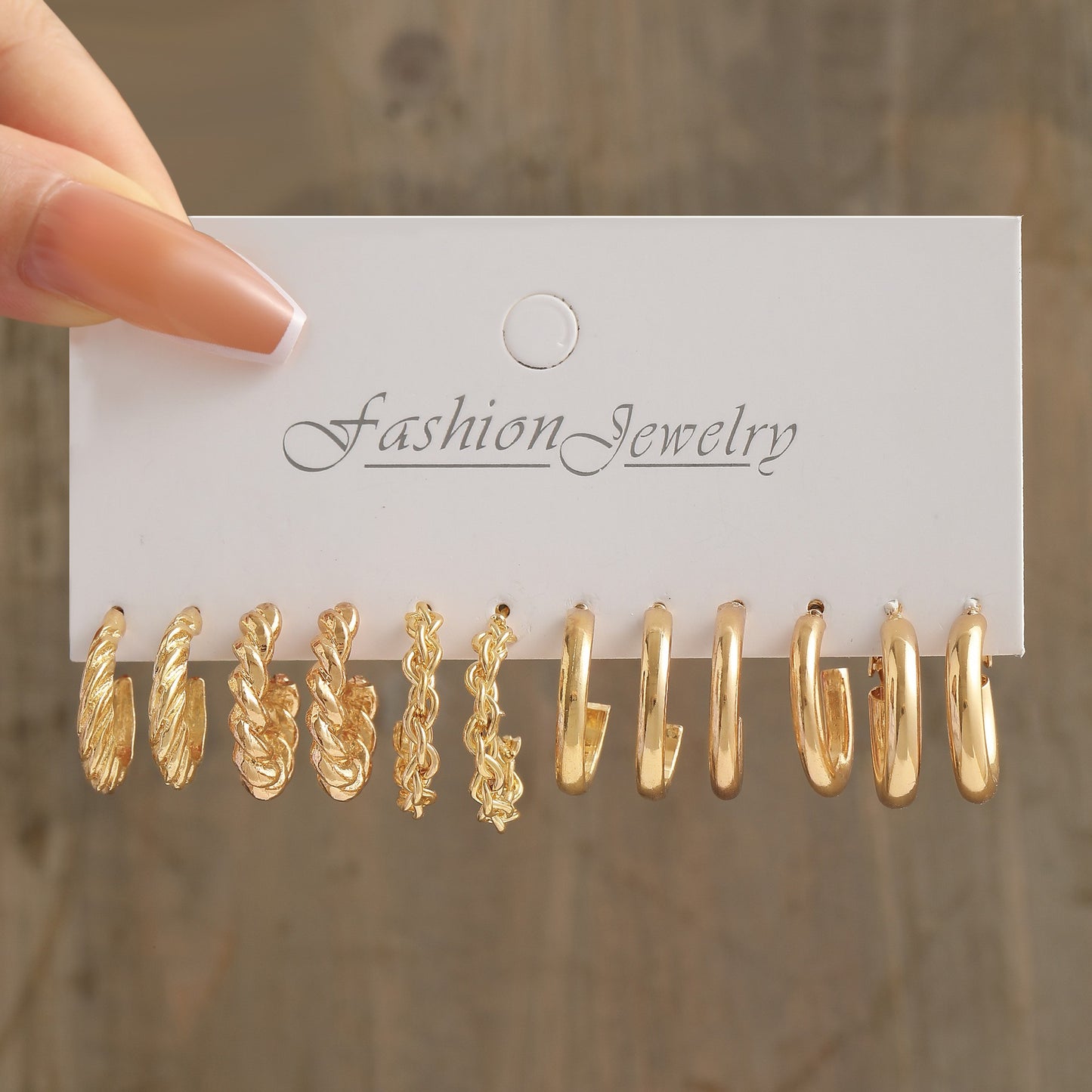 6 Pairs Minimalist Gold and Silver Plated Chain Hoop Earrings with Artificial Pearls for Women