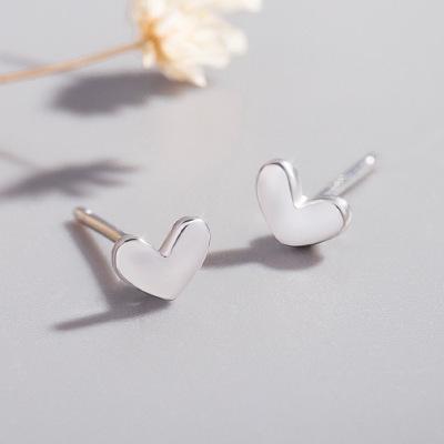 925 Silver Heart Shape Mini Stud Earrings
