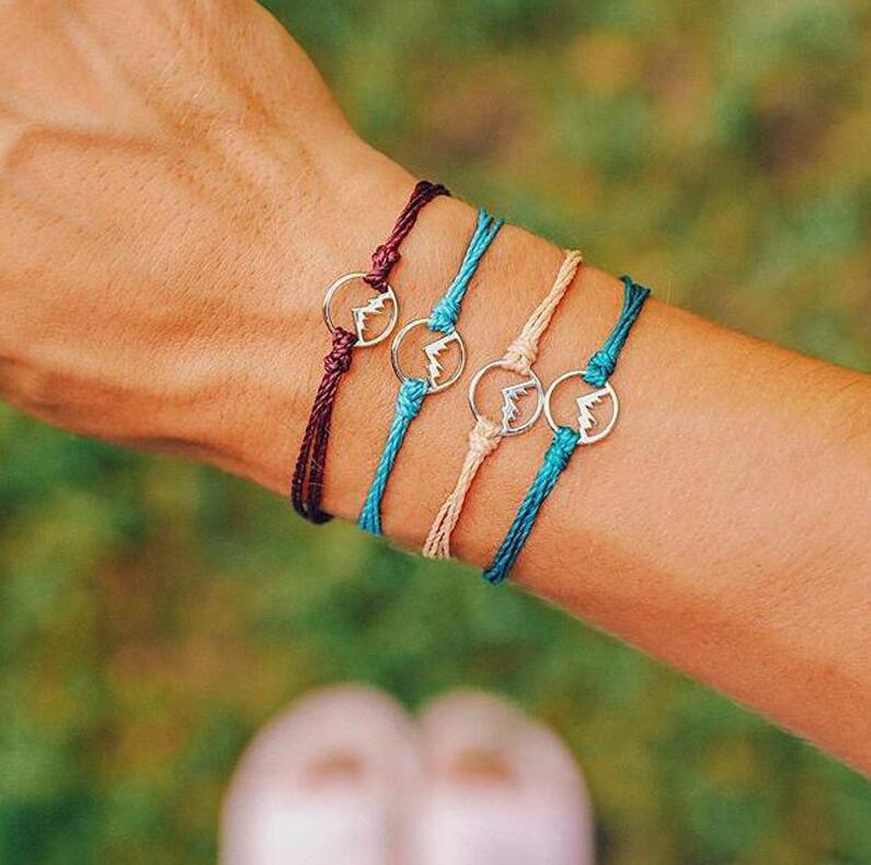 Alloy Geometric Love Heart Charm Bracelet Set