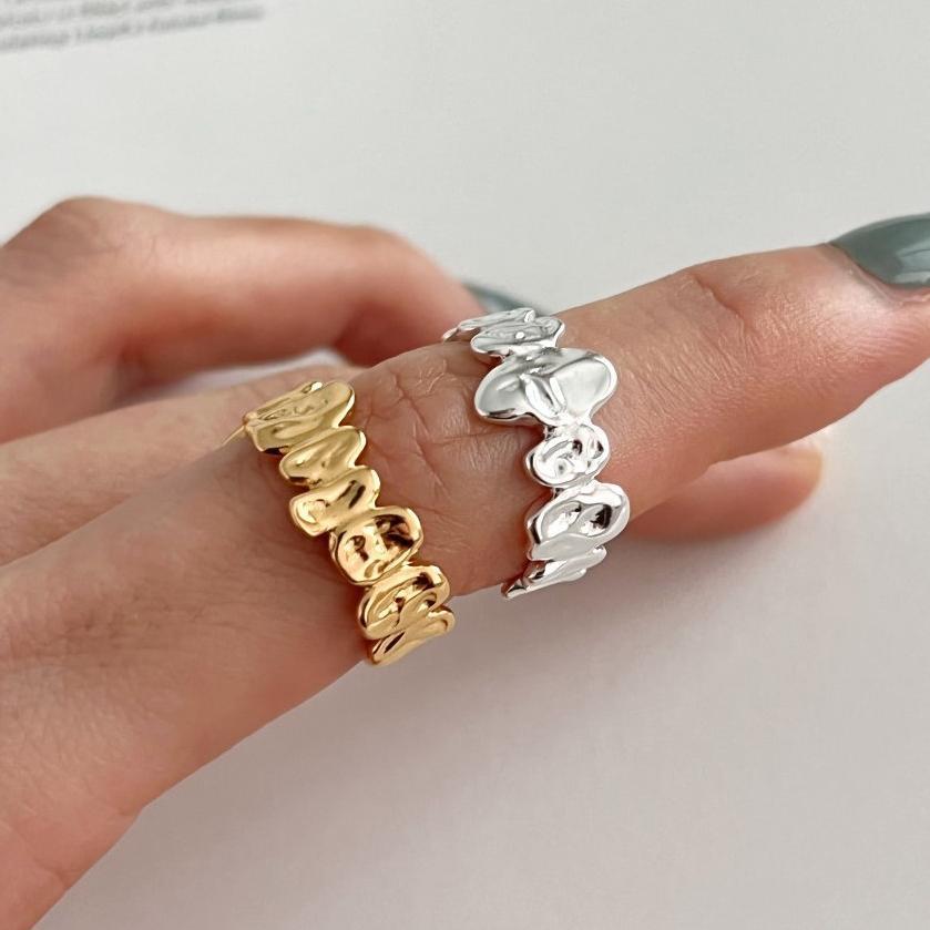 Artistic Minimalist Irregular S925 Sterling Silver Ring for Women