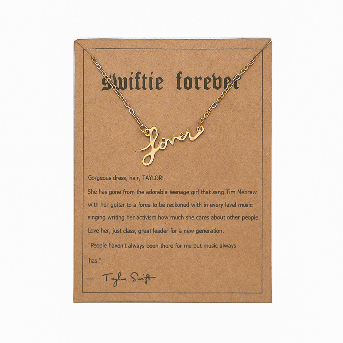 Simple Letter Stainless Steel Pendant Necklace - Gold Plated Fashion Accessory