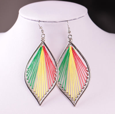 Bohemian Colorful Leaf Handcrafted Water Drop Earrings