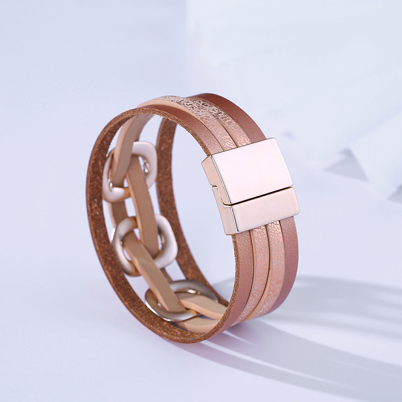 Bohemian Multi-Layer Leather Bracelet Vintage Style