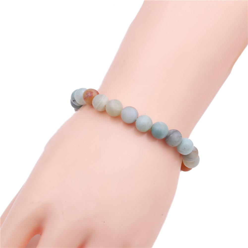 8mm Natural Stone Beaded Bracelet