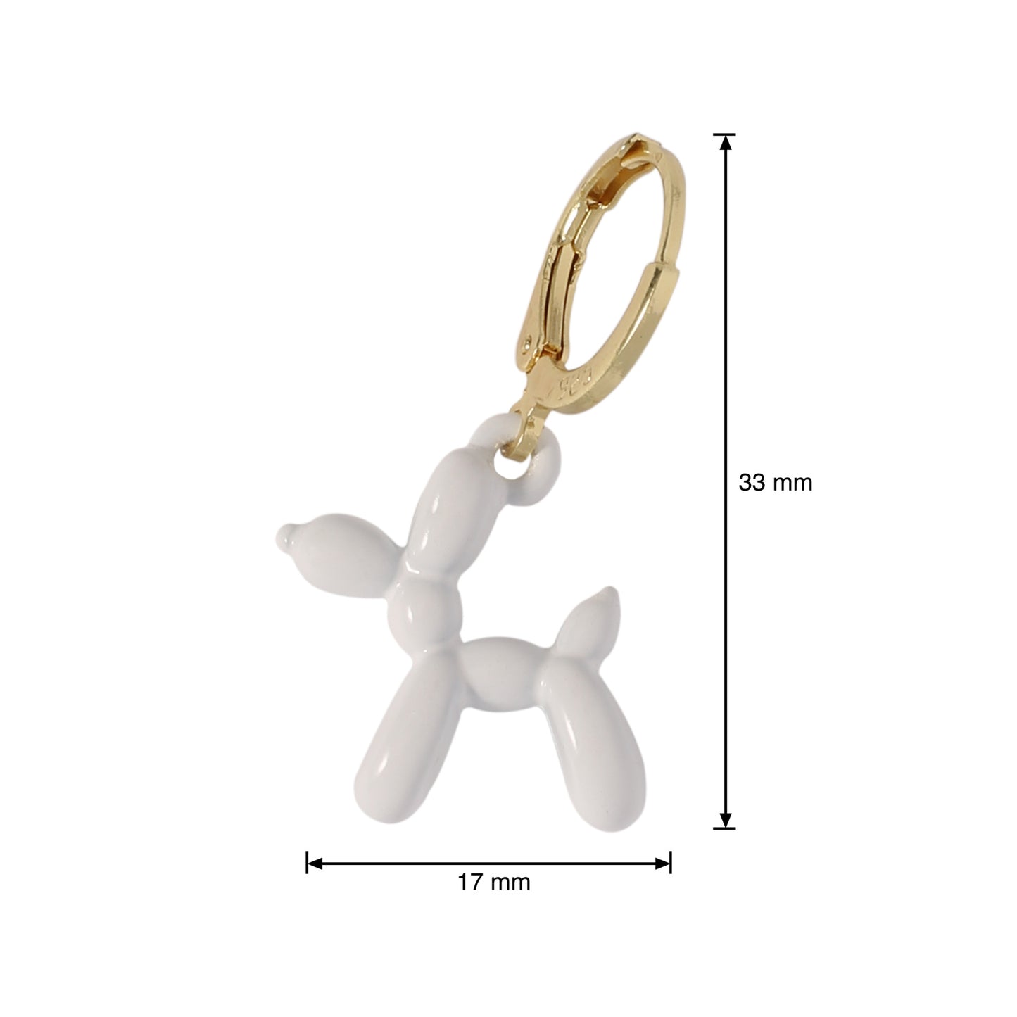 Cartoon Candy Color Balloon Dog Earrings - Fashionable Alloy DIY Jewelry Accessories