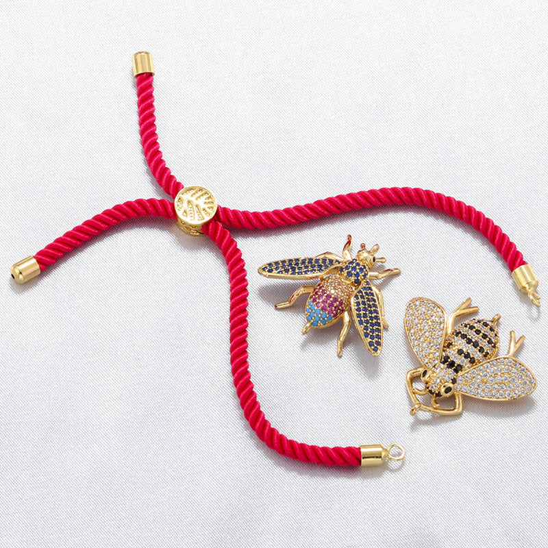 18K Gold Plated Tree of Life Adjustable Rope Bracelet