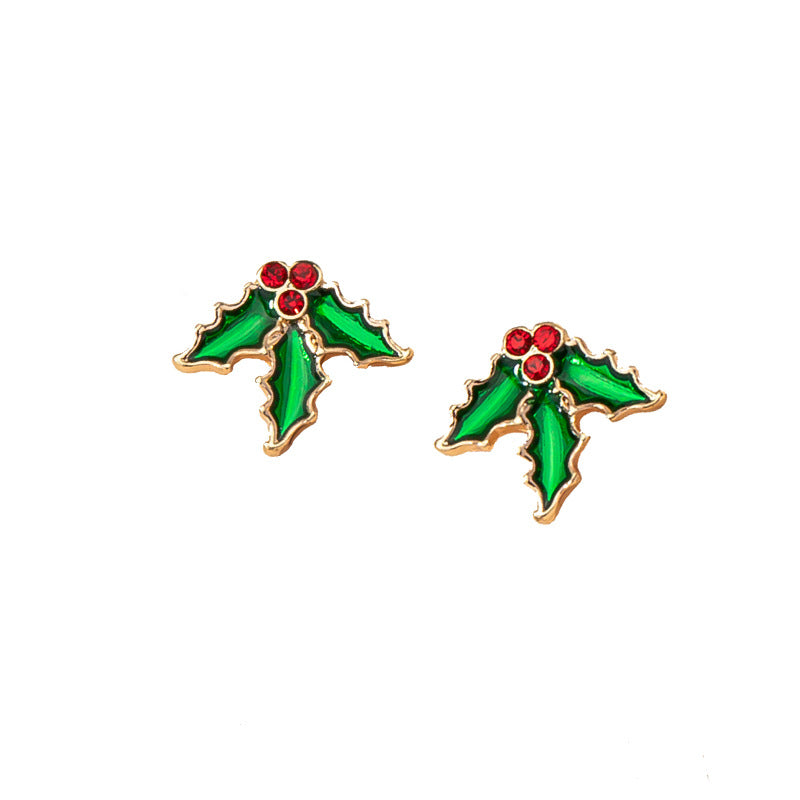 Christmas Leaf Retro Earrings - Autumn Winter Jewelry Collection