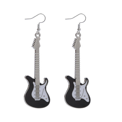 Retro Punk Electric Guitar Earrings - Chic Alloy Music Dangle Jewelry for Women
