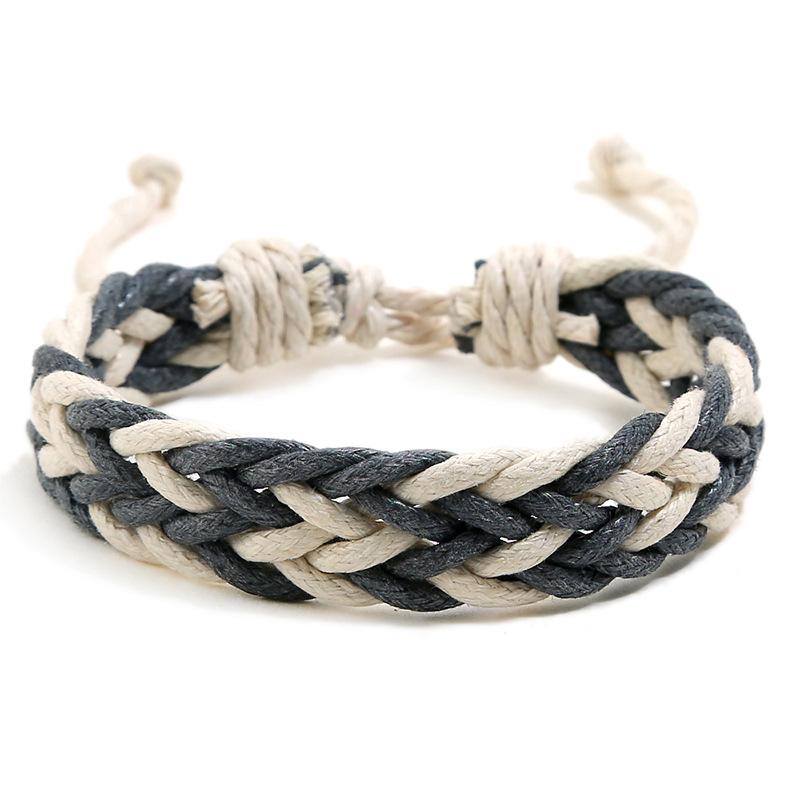 Colorful Wax Line Ethnic Hand-woven Bracelet for Couples