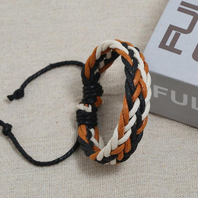 Colorful Wax Line Ethnic Hand-woven Bracelet for Couples
