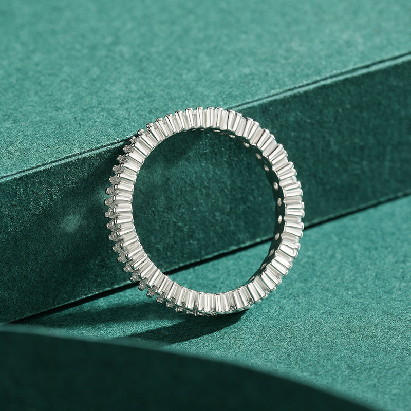 Commute Geometric 14K Gold Plated Sterling Silver Zircon Inlay Rings