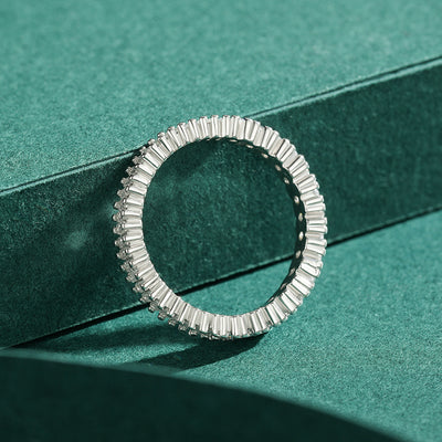 Commute Geometric 14K Gold Plated Sterling Silver Zircon Inlay Rings