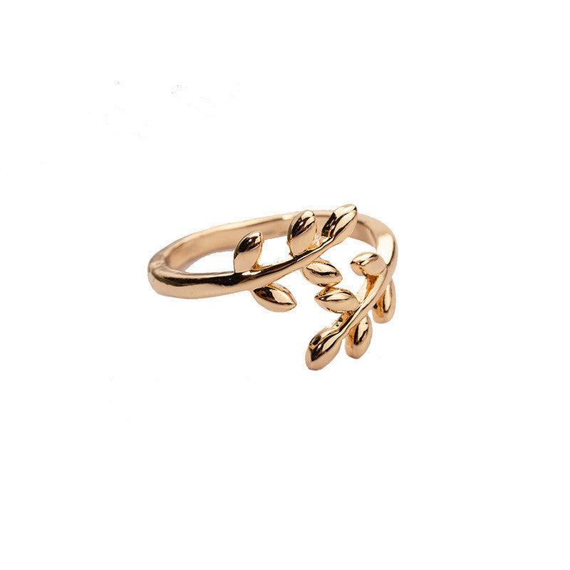 Silver Laurel Leaf Open Ring - Hypoallergenic Women's Jewelry