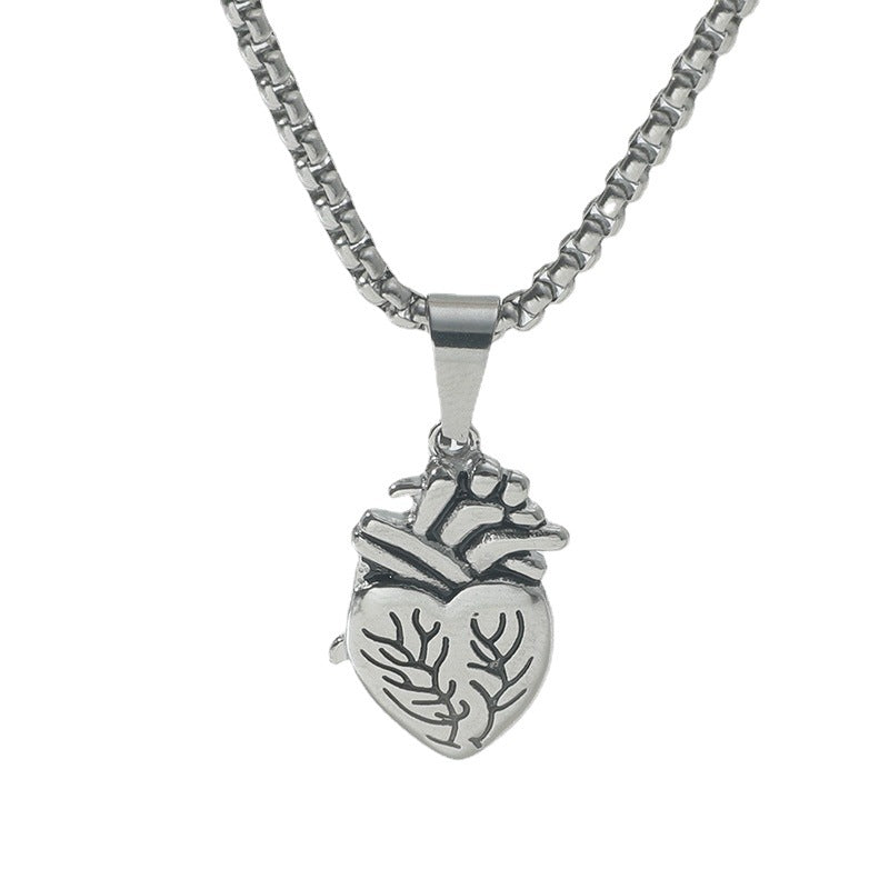 Creative Heart Pendant Fashion Hip Hop Necklace Valentine's Day Gift