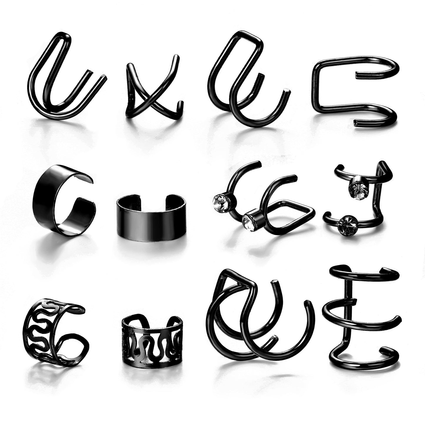 Creative Stainless Steel C Letter Ear Cuff Set