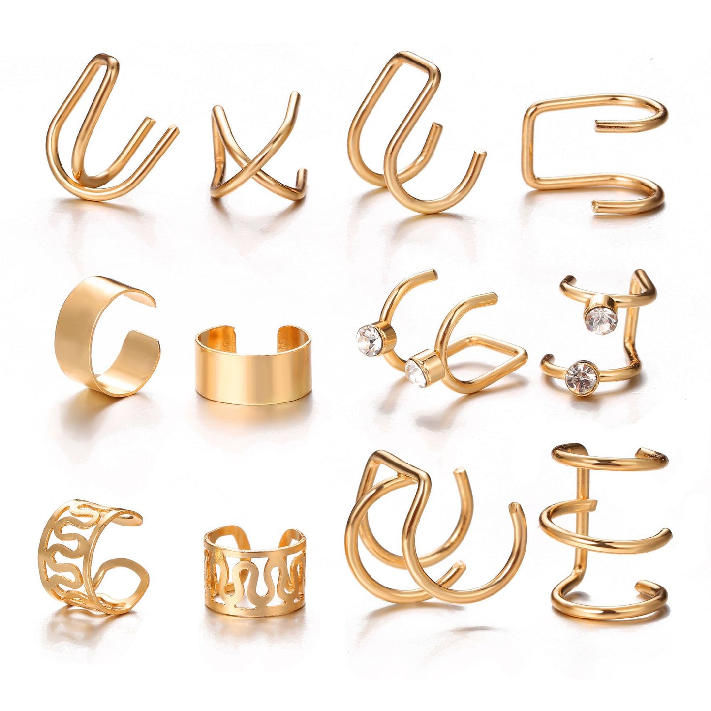 Creative Stainless Steel C Letter Ear Cuff Set