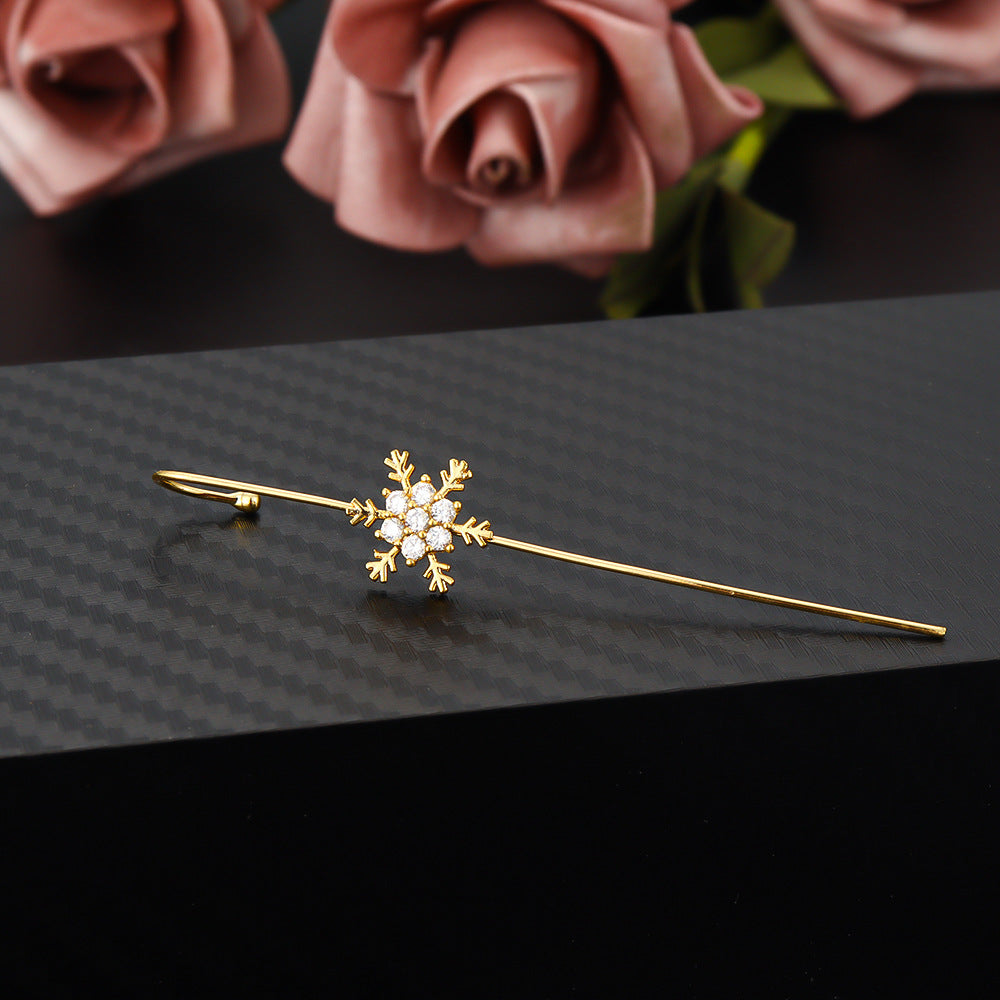 Creative Zircon Inlaid Gold-Plated Ear Cuff Earrings