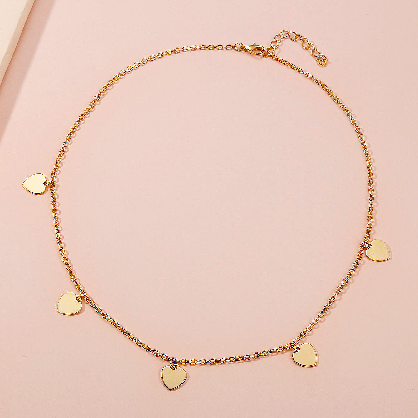 Multi-Layer Heart Pendant Necklace Set for Women - Fashion Double-Layer Clavicle Chain