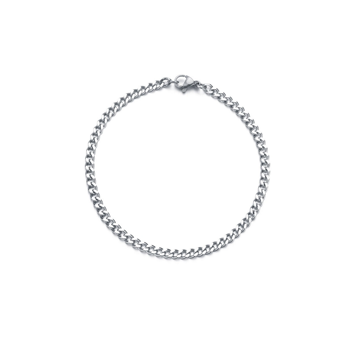 Men's Stainless Steel and 18K Gold Plated Chain Bracelet - Black and Gold, Minimalist Design