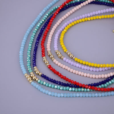 Crystal Beaded Colorful Choker Necklace for Women 2022