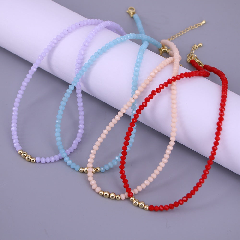 Crystal Beaded Colorful Choker Necklace for Women 2022