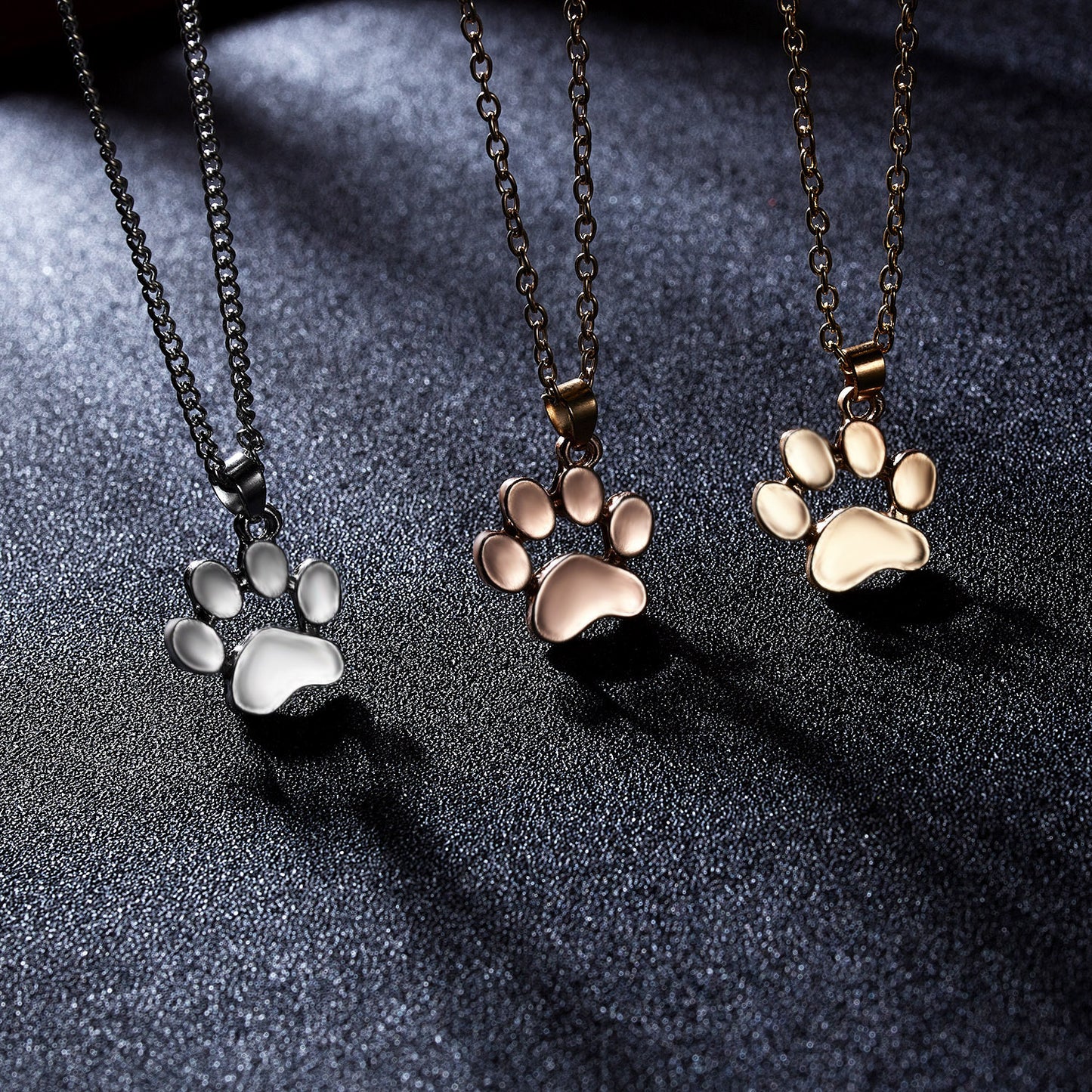Cute Animal Paw Print Alloy Pendant Necklace