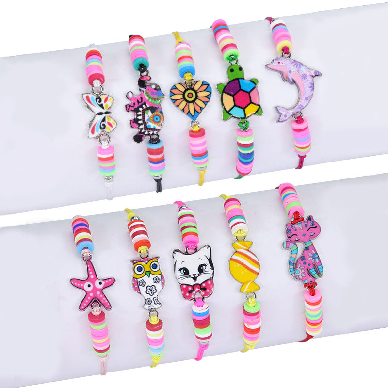Colorful Heart & Butterfly Alloy Kids' Bracelet - Party Favor Accessory