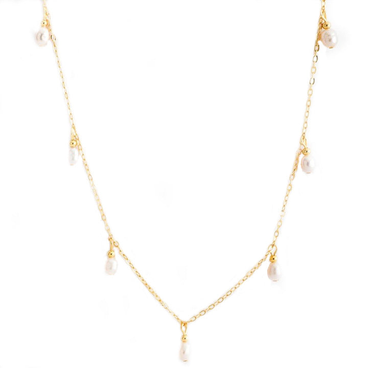 Elegant Waterdrop Pearl Stainless Steel Choker Necklace