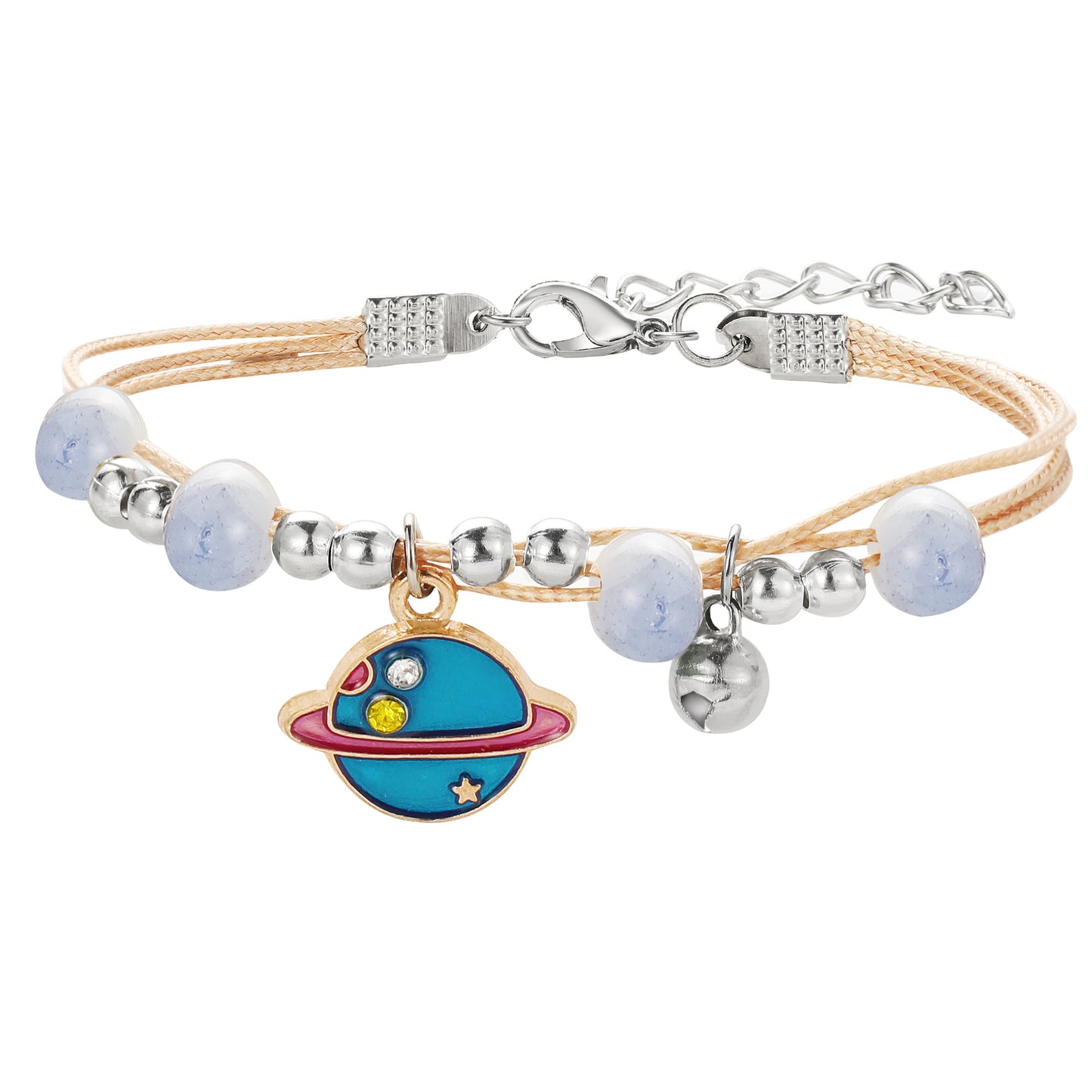 Ethnic Ceramic Beads Ice Cream Charm Bracelet