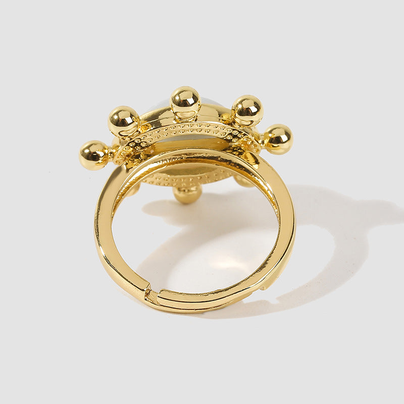 European American Evil Eye Open Ring for Women - Creative Copper Adjustable Ring