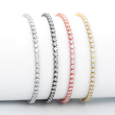 European American Fashion Zircon Multi-Color Adjustable Tennis Bracelet