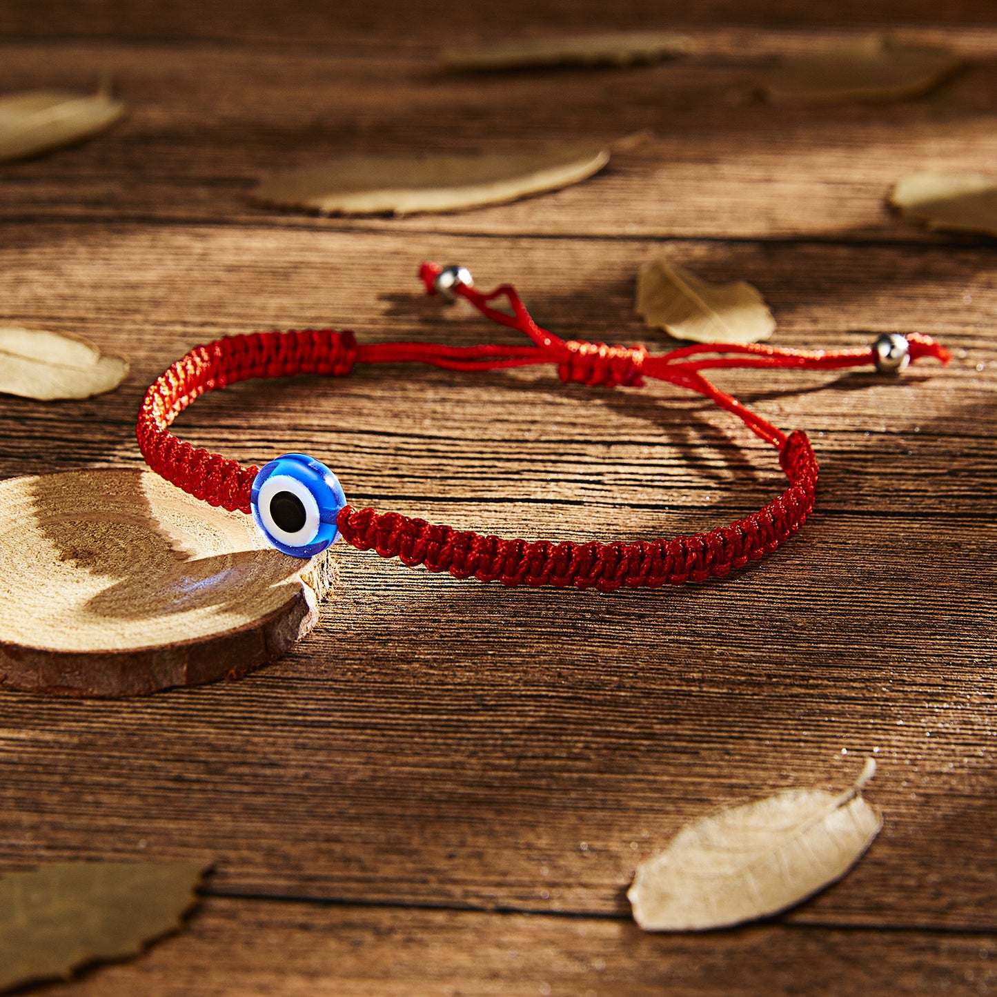 European Blue Evil Eye Red Rope Bracelet with Hand Charm