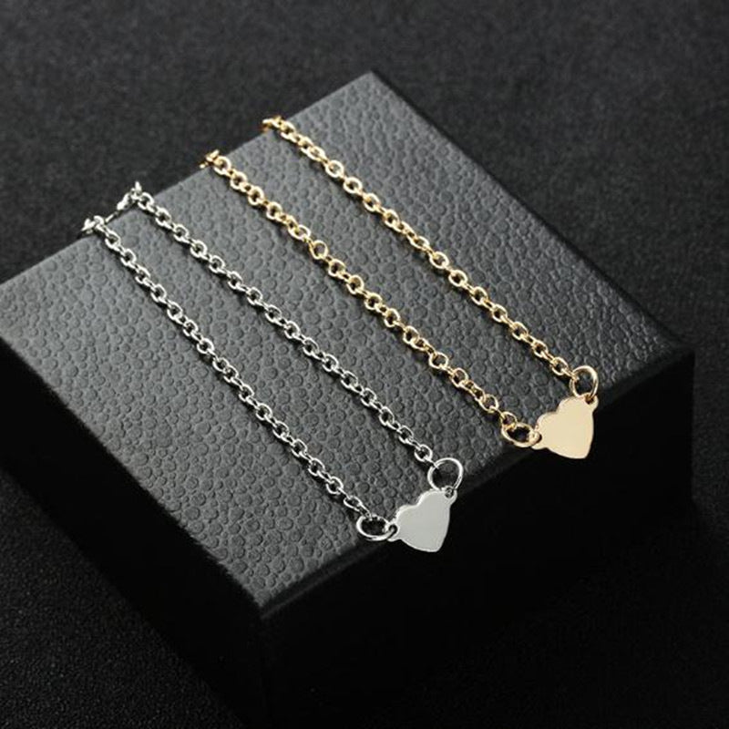 European American Fashion Heart Shaped Love Bracelet - Metal Peach Heart Design for Women