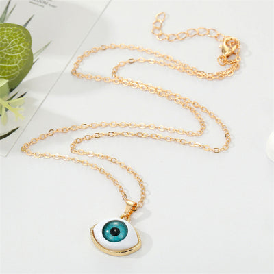 European Retro 3D Evil Eye Bead Pendant Necklace