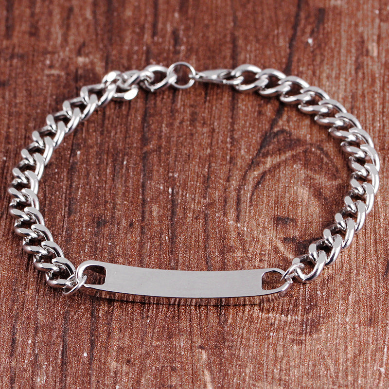 Engraved Couple Bracelet Set - Her King & Her Queen Square Pendant Accessories