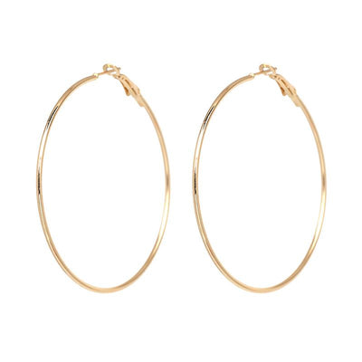 Geometric Polygon Retro Large Hoop Earrings for Women