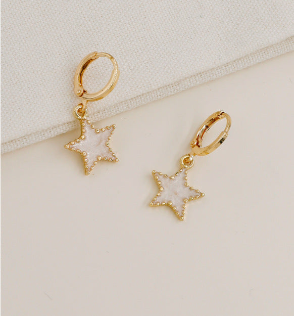 Fashion Stars and Moon Earth Alloy Earrings - Simple and Versatile Design