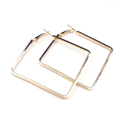 Fashion Geometric Alloy Hoop Earrings