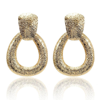 Fashion Alloy Geometric Heart and Round Statement Earrings