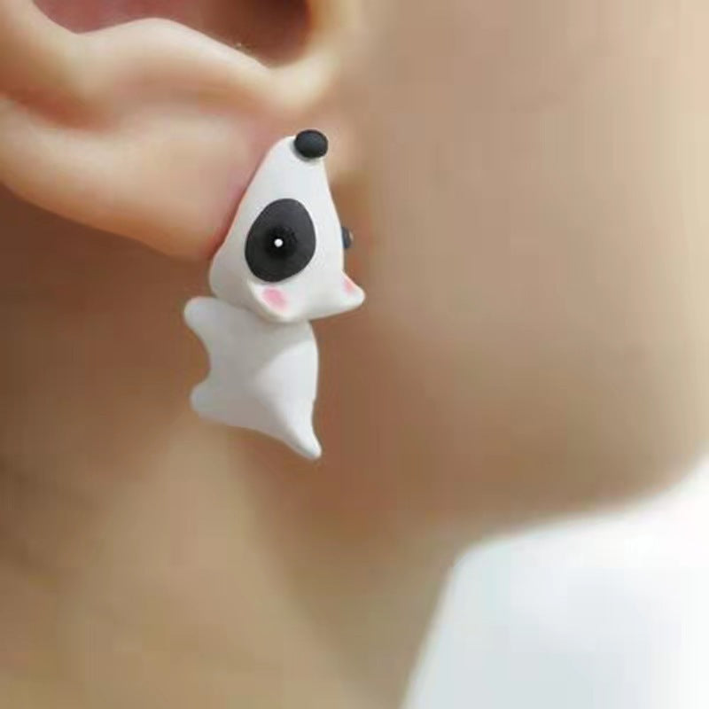 Fashion Animal Dinosaur and Shark Metal Ear Studs for Women