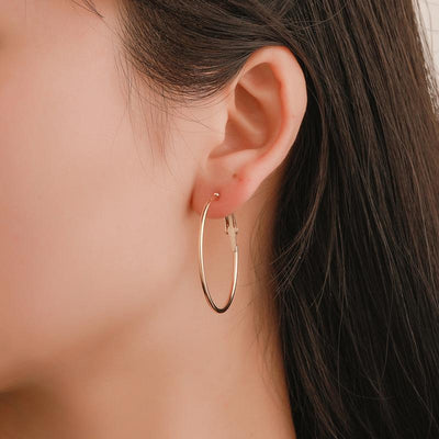 Fashion Geometric Circle Hoop Earrings Set - 6 Pieces