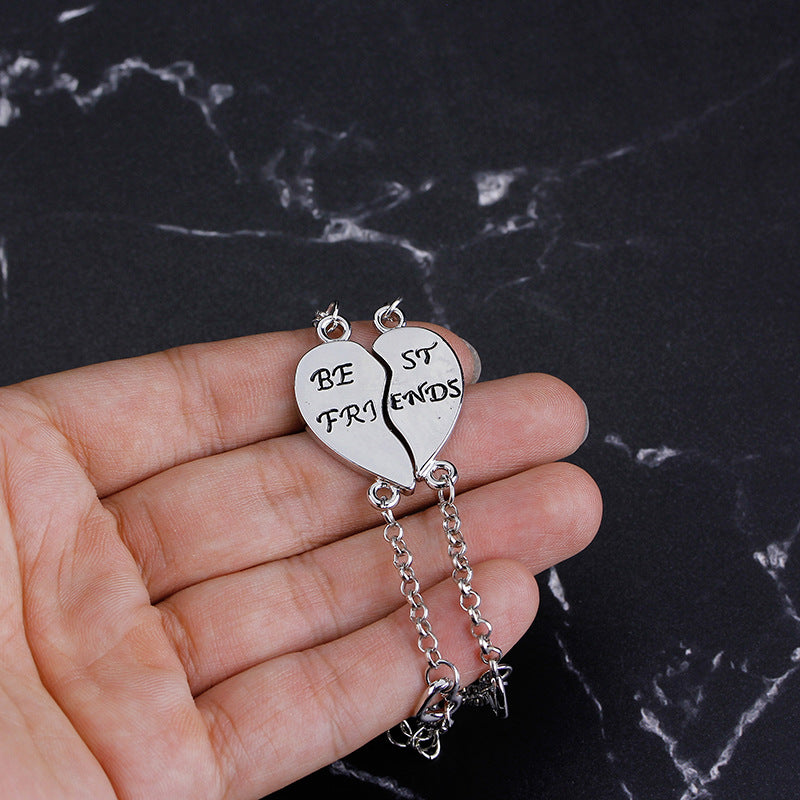 Friendship Heart Petal Splicing Bracelet Set