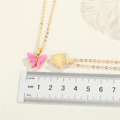 Fashion Colorful Butterfly Choker Necklace