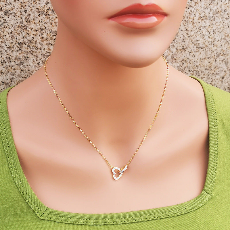 Fashion Vintage Butterfly Titanium Steel Shell Pendant Necklace