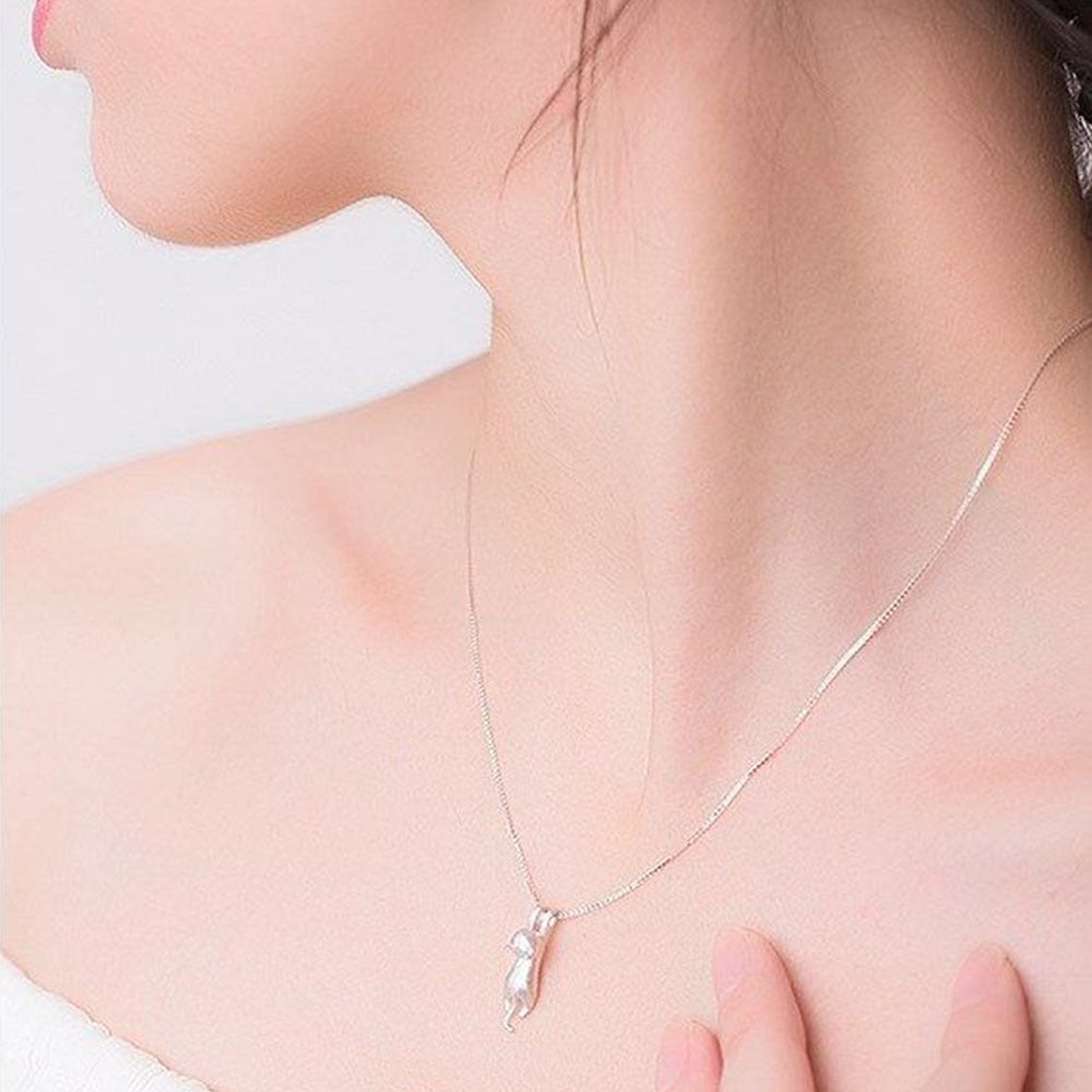Fashion Cat Pendant Necklace - Cute Animal Charm for Women