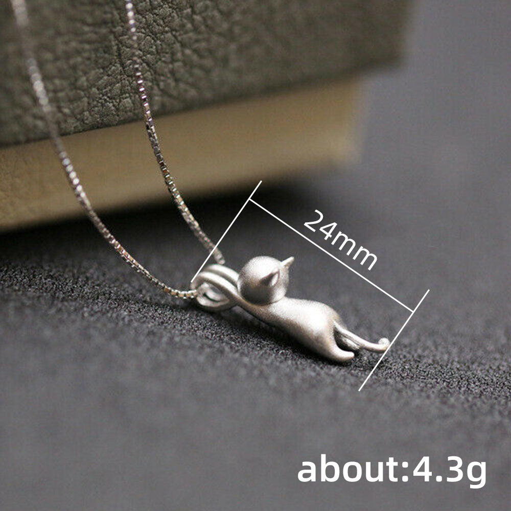 Fashion Cat Pendant Necklace - Cute Animal Charm for Women