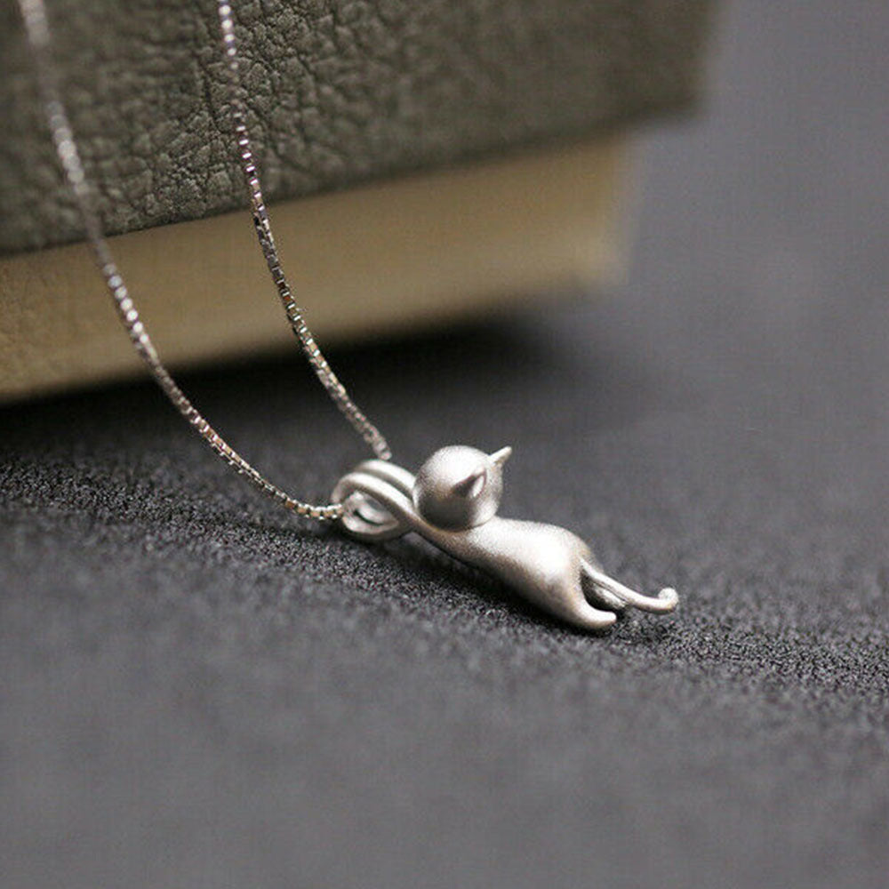 Fashion Cat Pendant Necklace - Cute Animal Charm for Women